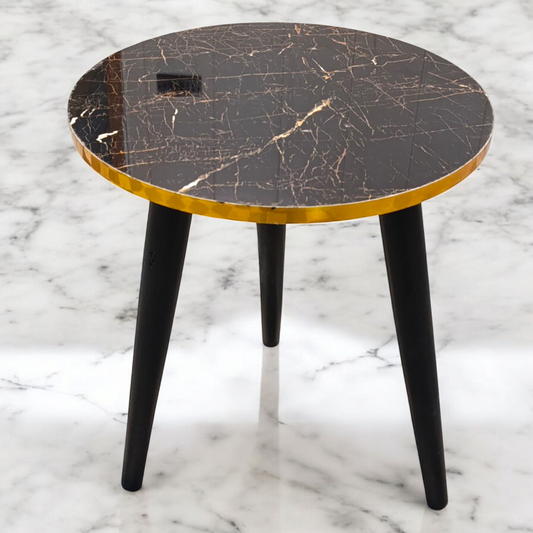 Laminated High Gloss Wooden Small Size 18-inches Diameter Corner & Centre Coffee Table