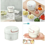 Mini Speedy Manual Ginger Garlic Chopper Extra Small-Size Quick Speedy Vegetables Pull Rope Chopper