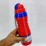 Rock Star Spring Thermic 600ml Plastic Water Bottle With Straw ( Random Colors Will Be Sent)