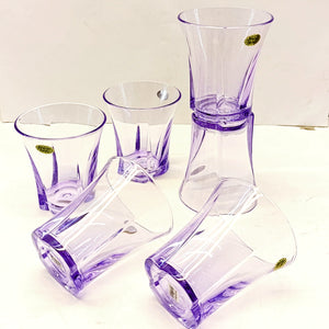 6pcs Pretty Neat Crystal Water Glass Set junior Size-300ml(Random Colors Will be Sent)