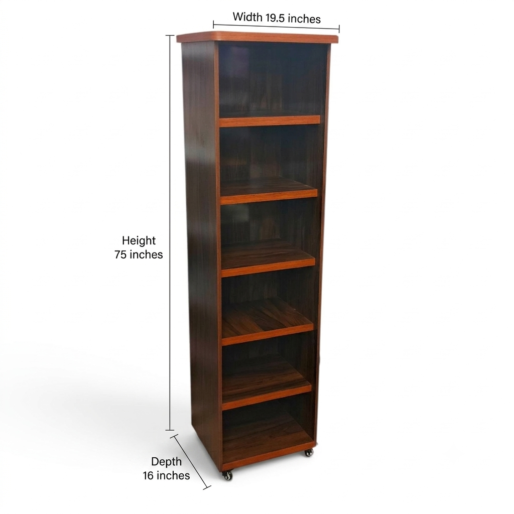 Movable Wheels Storage Cupboard Rack With Removable & Adjustable Shelves