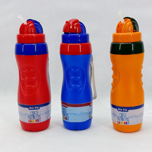 Rock Star Spring Thermic 600ml Plastic Water Bottle With Straw ( Random Colors Will Be Sent)