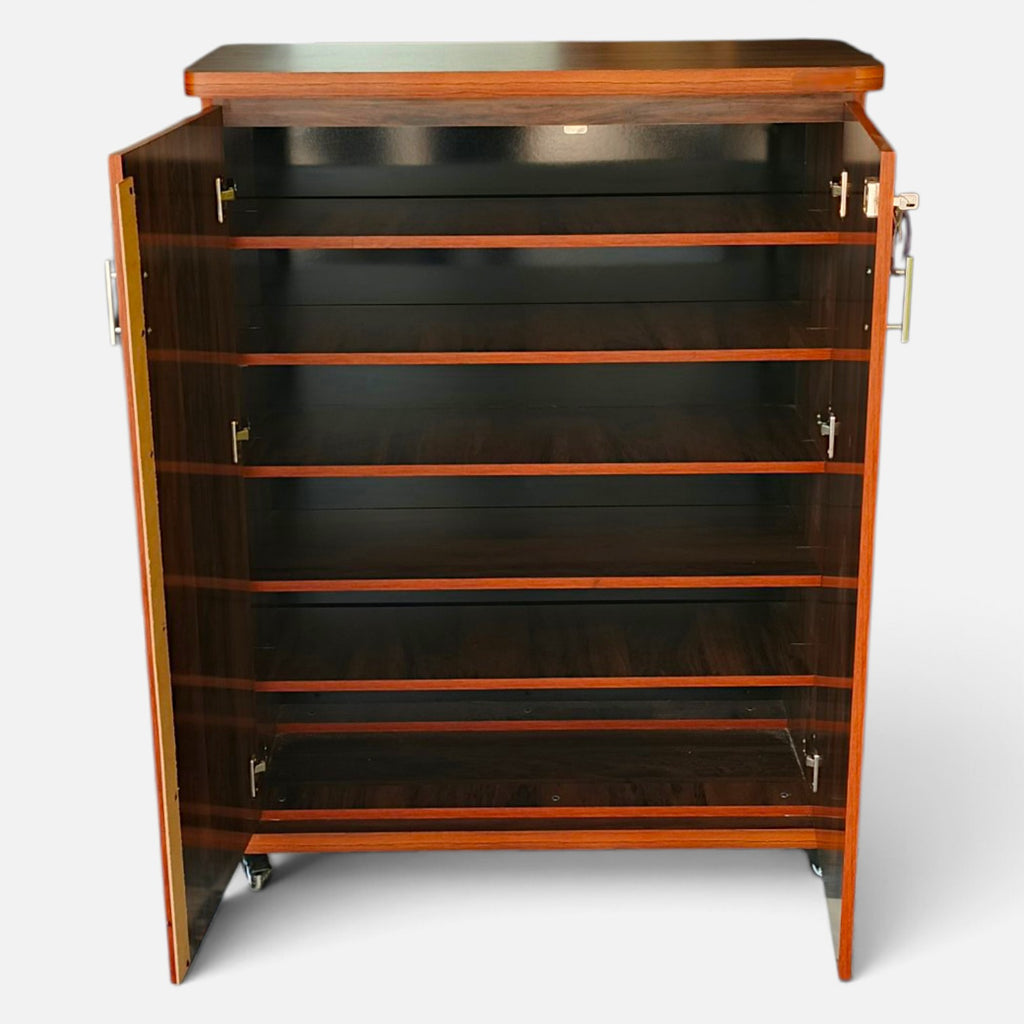 Movable Wheels Storage Cupboard Rack With Removable Adjustable Shelves