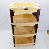 4-Layer Plastic Home Decor Shoes or Multi -Purpose Organizer Rack 8 Pairs Capacity (Random Colors Will be sent)