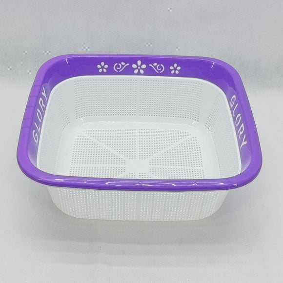 Omega Glory Large Size Drain Plastic Basket (Random Colors Will be Sent)