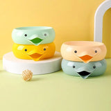 Duck Shape Plastic Soap Dish With Bottom Drain System( Random Colors Will Be Sent)