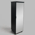 Movable Wheels Front Mirror Storage Cupboard Almirah With Removable Adjustable Shelves & Hanging Rod