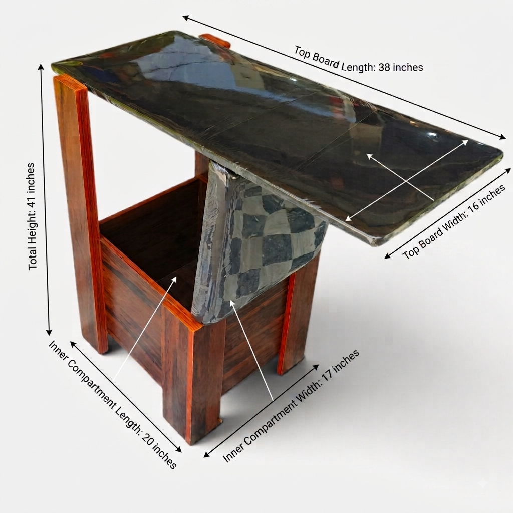 3-in-1 Foldable Chair Iron Stand & Storage Box