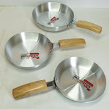 King Cook 3pcs Small & Medium Size Silver Fry Pan Set.