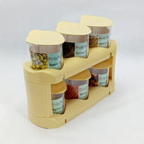 Pretty Neat Space-Saving Plastic Masala & Spices Storage Rack With Spoons (Random Colors Will be sent)