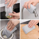 Pack Of 4pcs Silver Hard Cleaning Dish Washing Foam Sponge