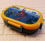 Appollo Kids Magnet School Plastic Tiffin & Lunch-Box With Spoon ( Random Colors )