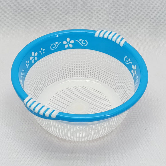 Modern Round Shape Small Size Drain Plastic Basket (Random Colors Will be sent