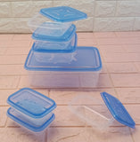 Modern Pack Of 7pcs Small-Size Thumb lock Food Keeper Container Set (Random Colors)