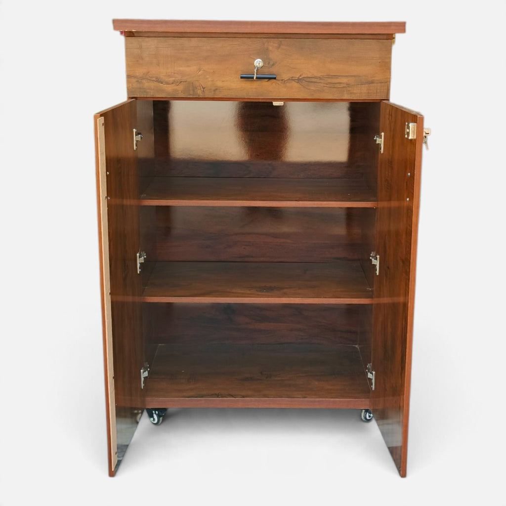 Movable Wheels Storage Cupboard Rack With One Drawer