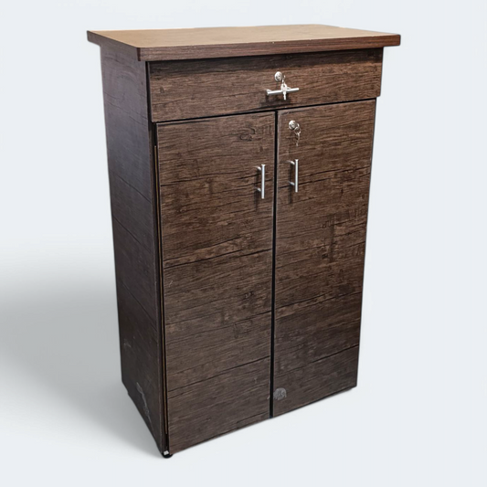 Laminated Wooden Clothes, Books Organizer Space Saving Storage Cupboard Rack