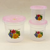 Pretty Neat 3pcs Airtight Multi-Purpose Plastic Grains, Staples & Snack Storage Jar Set(Random Colors Will be sent)