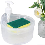 Kitchen Liquid Dishwashing Soap Dispenser With Scrub Container