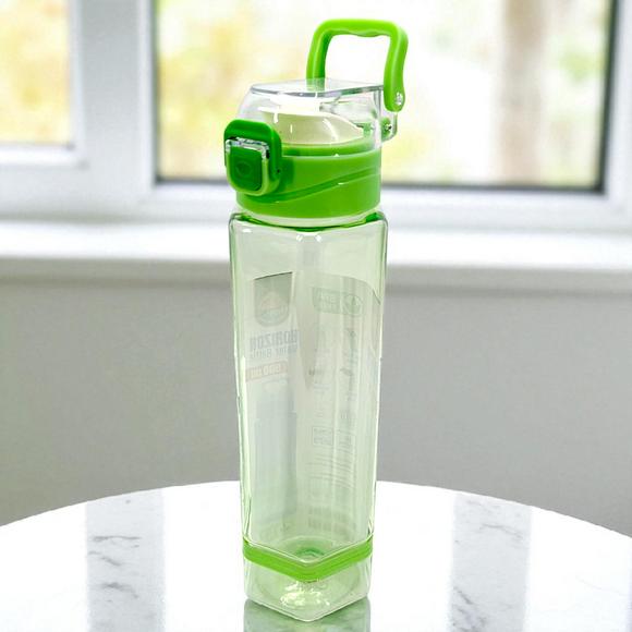 Horizon 900ml plastic Transparent Water Bottle ( Random COLORS Will Be Sent )