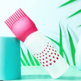 Silicone Hair Oil & Shampoo Applicator Comb Plastic 130ml Bottle