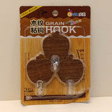 Adhesive Sticky Double-Tape 3-Hook Set Hanging Max-Load 1kg ( Random Designs Will Be Sent)