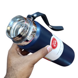 Vacuum Sports Fashion Stainless Steel 1-Litre Water Bottle Hot & Cool ( Random Colors Will Be Sent )