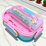 Pro Stainless Steel Insulated 2 Grid Lunch Box (Random Characters Will be Sent)