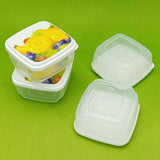 Fresh Pack of 4pcs Small Size Air-Tight Transparent Plastic Round Storage Bowl Set