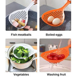 Silicone Large Size Strainer Spatula or Spoon (Random Colors Will be sent)