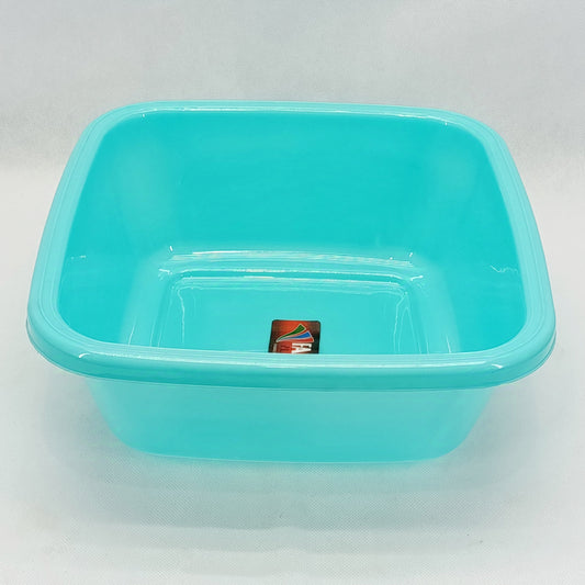 Opaque Square Shape 15L Plastic 16 inches Tub Medium-Size ( Random Colors Will Be Sent )