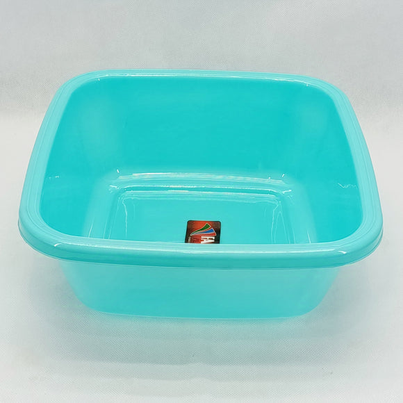 Opaque Square Shape 15L Plastic 16 inches Tub Medium-Size ( Random Colors Will Be Sent )