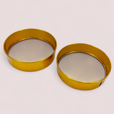 Stainless Steel Pack Of 2Pcs Small & Large Round Flour Strainer Set