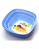 Lavena Pack Of 3pcs Plastic Square  Shape Fruit Basket (Random Colors Will Be Sent)