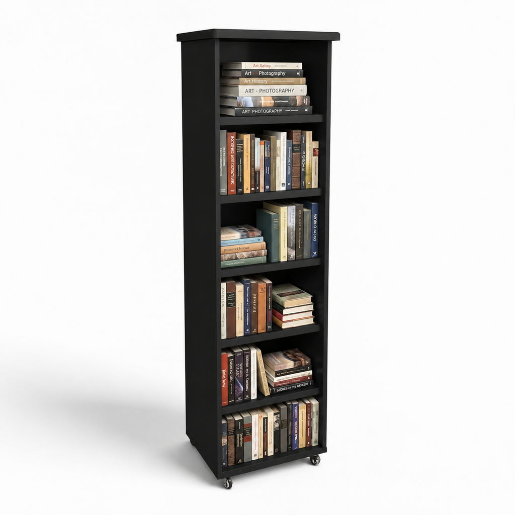Movable Wheels Storage Cupboard Rack With Removable & Adjustable Shelves