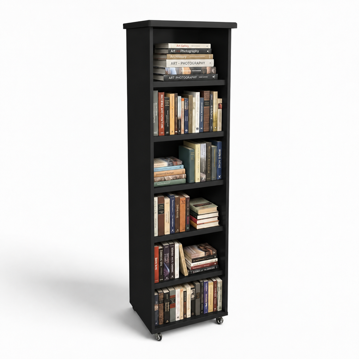 Movable Wheels Storage Cupboard Rack With Removable & Adjustable Shelves