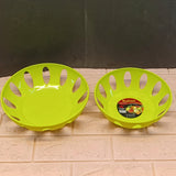 Italian Pack Of 2Pcs Medium & Small Size Plastic Fruit Basket (Random Colours Will be Sent)