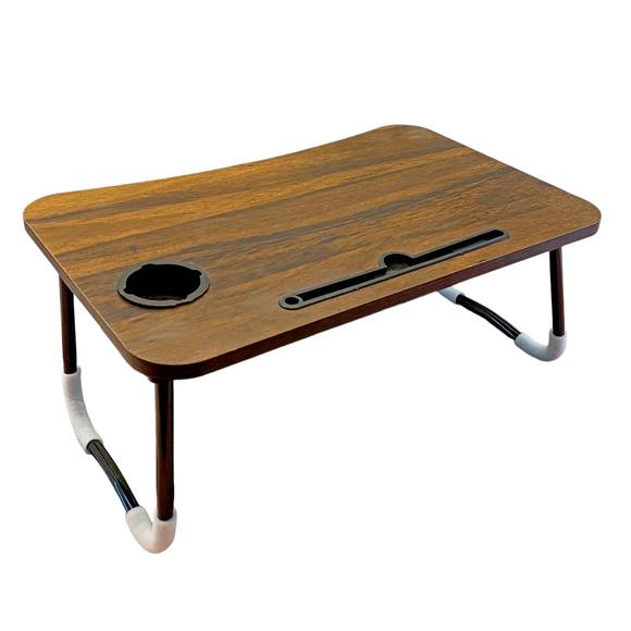 Brown Color Multi-Purpose Wooden Foldable Laptop Desk Table