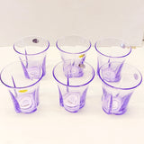 6pcs Pretty Neat Crystal Water Glass Set junior Size-300ml(Random Colors Will be Sent)