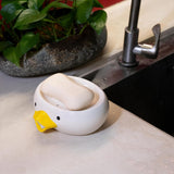 Duck Shape Plastic Soap Dish With Bottom Drain System( Random Colors Will Be Sent)