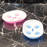 Bubble Soap Dish Plastic 2Pcs Set (Multiple Colours Will be Sent)