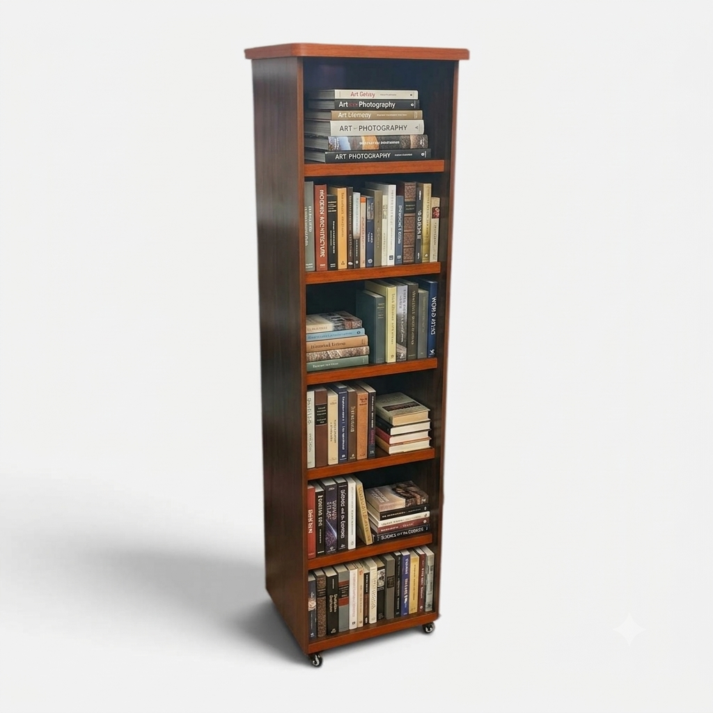Movable Wheels Storage Cupboard Rack With Removable & Adjustable Shelves