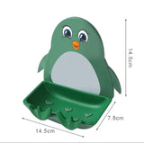 Penguin Sticky Self-Adhesive Double Tape Wall-Mount Plastic Soap Dish( Random Colors Will be sent)