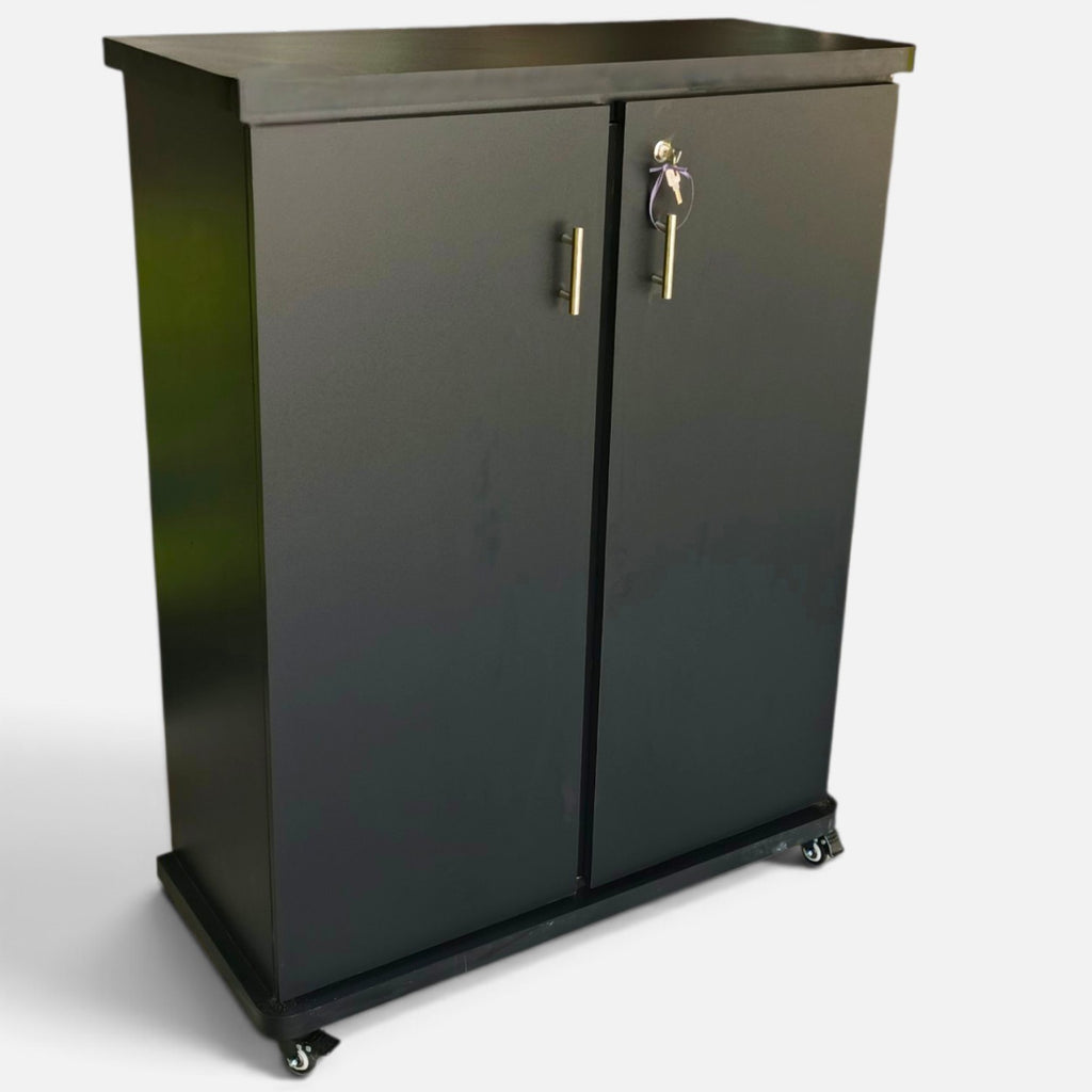 Movable Wheels Storage Cupboard Rack With Removable Adjustable Shelves