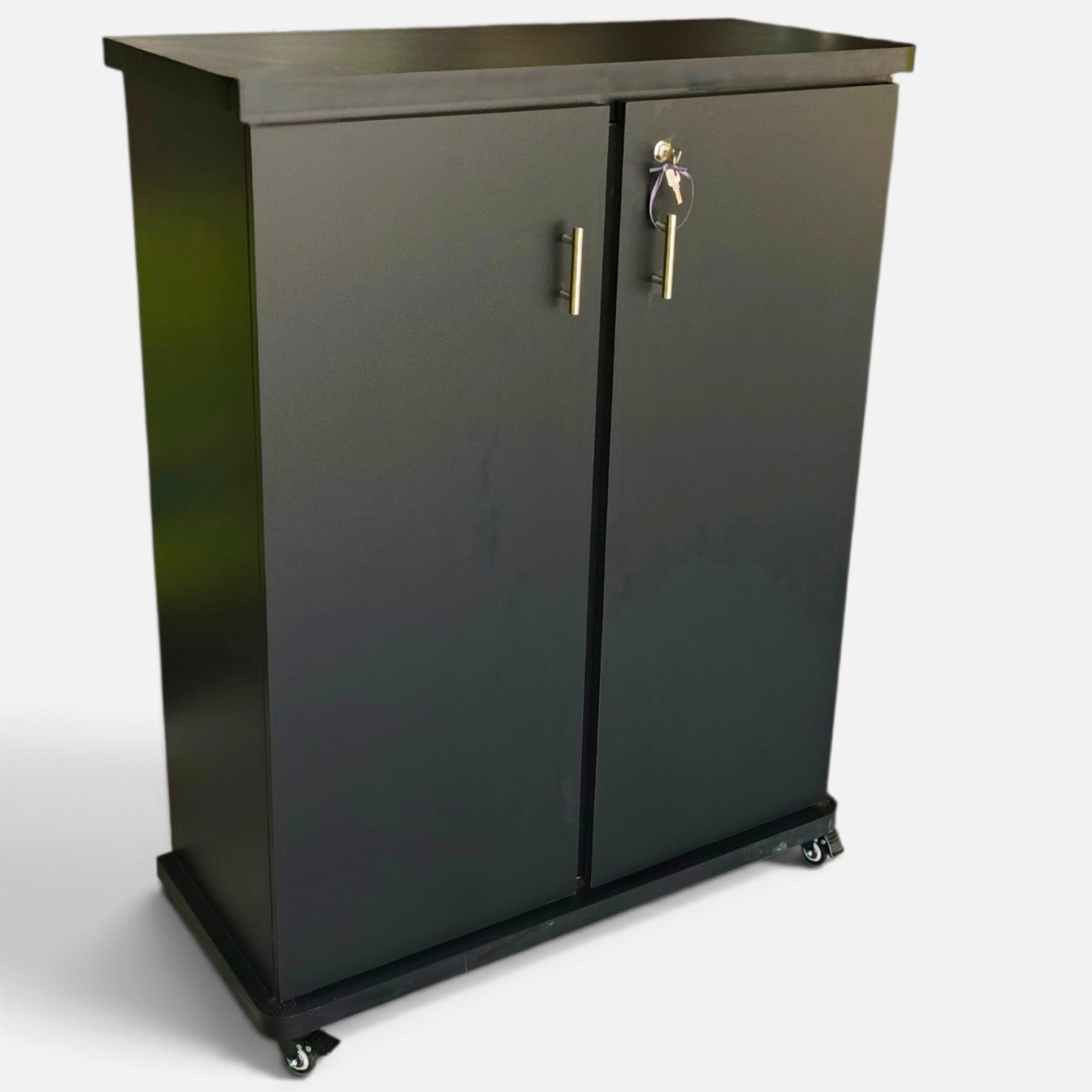 Movable Wheels Storage Cupboard Rack With Removable Adjustable Shelves