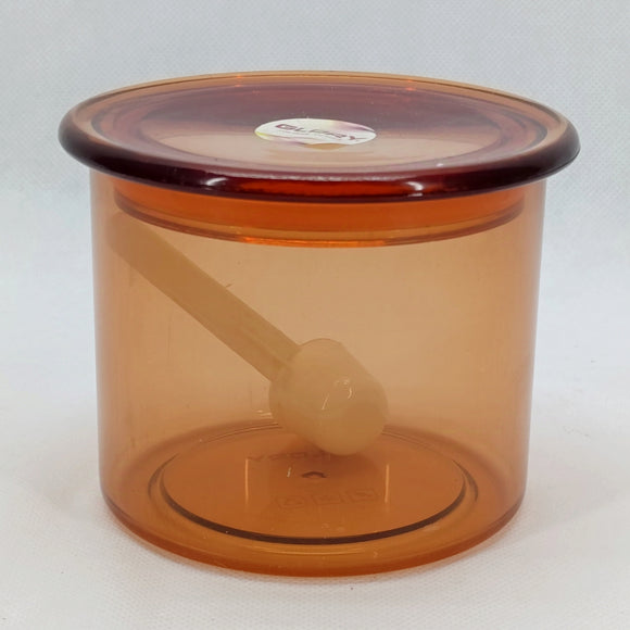 Glory Airtight Acrylic Round Shape Small Size Spice Storage Jar (Transparent)