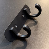 Metal Small 2-Hook Hanging Wall-Mount Screw Rail Hanger