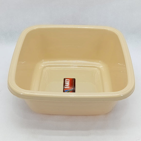 Opaque Square Shape 10L Plastic 14 inches Tub Small-Size ( Random Colors Will Be Sent )