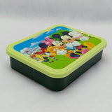 Bright Flat Kids' Plastic Lunch Box With Portions