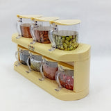 Pretty Neat Space-Saving Plastic Masala & Spices Storage Rack With Spoons (Random Colors Will be sent)