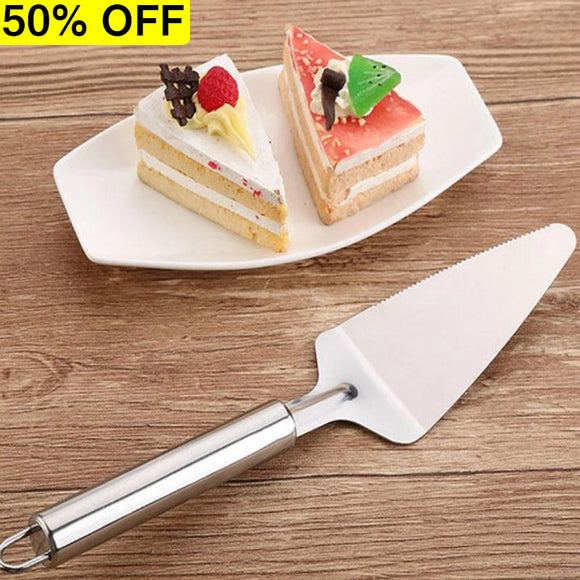 Stainless Steel Pizza & Cake Carry Scoop Shovel With Side Cutter